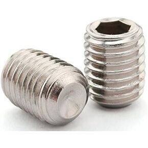 1/4"-28 x 1/4" Hex Drive Cup Point Grade 18-8 Stainless Steel Socket Set Screw 100 pack