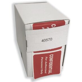 Tabbies 40570 Medical Labels for Confidential, 2 x 2, Red, 500/Roll