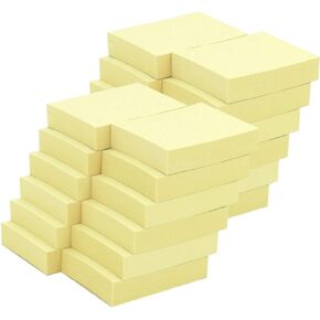 1InTheOffice Small Sticky Notes 1.5 x 2, Self-Stick Note Pads, Yellow, 100-Sheet 24/Pack