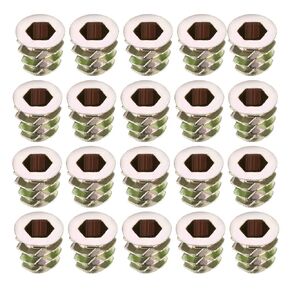 uxcell Furniture Threaded Insert Nuts Zinc Alloy M8 Internal Threads 23mm Length 20pcs