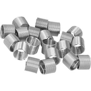 20Pcs M14 x 1.25 Thread Repair Spiral Circle Insert Reducer Nut Threaded Expand Socket Set Thread Inserts Tool(1.5D)