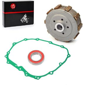 MOTO1988 Clutch Center Inner Hub & Pressure Plate & Clutch Friction Plates Kit for Honda 400EX TRX400EX Sportrax 400 1999 2000 2001 2002 2003 2004 OEM 22121-HN1-000 22350-HN1-000