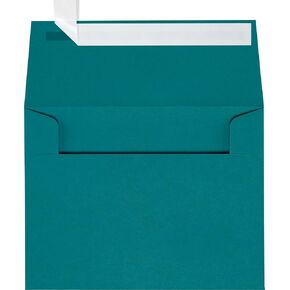LUXPaper A2 Invitation Envelopes | Peel & Press | 4 3/8" x 5 3/4" | Teal | 80lb. Text | 50 Qty