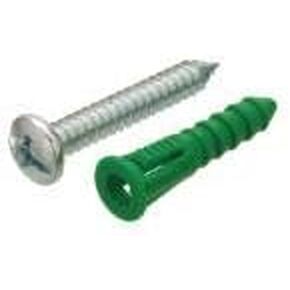 مرساة لولبية بلاستيكية من Everbilt مقاس 14-16 × 1-1/2 مع برغي أخضر، 124999 in Kuwait