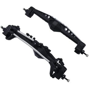CNC Machined Aluminum Integrated Front Rear Portal Axle Anodized for Axial Capra 1.9 UTB AXI03004 AXI03000T1 T2 Buggy F9 Parts (Black)