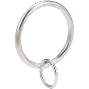 uxcell Curtain Rings Metal 32mm Inner Dia Drapery Ring for Curtain Rods Silver Tone 28 Pcs