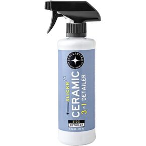 Collinite Slickr Ceramic 3 in 1 Detailer- Extremely Slick, Do-It-All Gloss Booster+Drying Aid+Hydrophobic Coating Topper+Clay Lubricant. Fast Spray& Wipe Results on Auto Paint, Trim & Glass (16 fl oz)