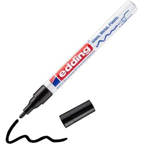 edding 751 Gloss Paint Marker - Pastel Blue - 1 Paint Marker - Round Nib 1-2 mm - Paint Pen for Glass, Pebbles, Wood, Plastic, Paper - Waterproof, high Coverage