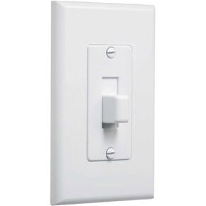 TayMac MW5070W MASQUE 2000 White 1-Gang Decorator Toggle Switch Cover-Up Wall Plate 5-Pack, Replaces Old Wall Plate for Toggle Switch, Home Improvement Essential