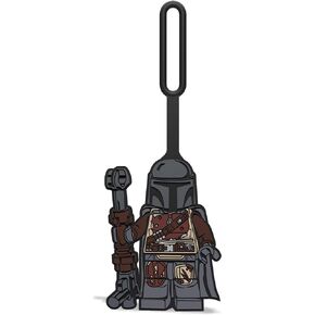 Lego Star Wars Silicone Luggage Tag for Travel, Suitcase, Backpack - The Mandalorian (52922) Non-Toxic & Odorless with writable Surface on Back for ID Identification. Measures Approx. 6.5"