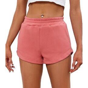 Women's 2024 Sweat Shorts High Waisted Lounge Casual Soft Cotton Shorts with Pockets