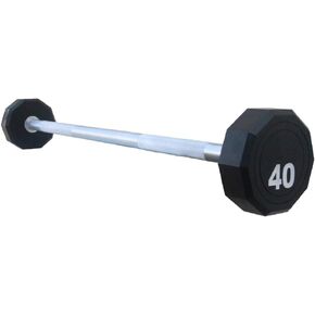 Fitness First Fitness First 10-Sided Fixed Urethane Encased Straight Barbell