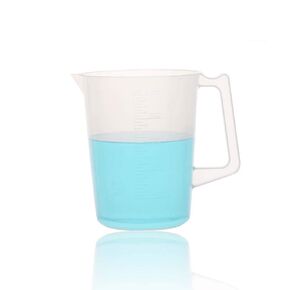 ULAB Scientific Beakers, Plastic Beakers with Handle, with Blue Printed Graduation, Vol.2000ml(68oz), UBP1018