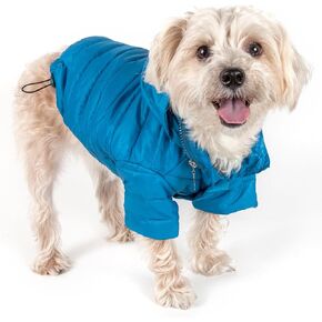 Pet Life Sporty Avalanche Lightweight Folding Winter Dog Coat - Adjustable Dog Jacket with a Concealed Zippered Collar and pop-Out Hood - Pet Coat for Small Medium Large Dogs