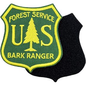 3.6'' US Forest Service Bark Ranger Embroidered Hook and Loop Patch for Dog
