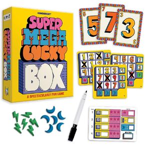 Gamewright - SUPER MEGA LUCKY BOX - The Spectacularly Strategic Game of Probability, Plannning and a Touch of Luck! Cooperative, Excellent Multi-Player to Large Group Gameplay