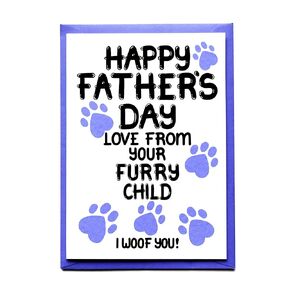 Father's Day Card From Furry Child, Dog, Cat Fathers Day Card For Pet, Puppy, Kitty Dad, Daddy