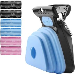 Dog Pooper Scooper with 150PCS Waste Cleaner Bag, Dog Scooper Pooper for Large Dog, Dog Poop Scooper for Walking, Dog Waste Pick Up with Bag Dispenser, Dog Leash Clip and Pooper Scooper Bags