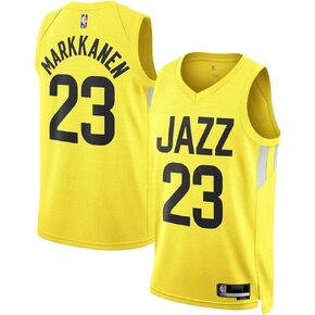 Lauri Markkanen Utah Jazz NBA Kids Youth 8-20 Yellow Gold Icon Edition Swingman Jersey in Saudi Arabia