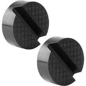 2Pcs Rubber Jack Pad for Trolley Floor Jack Disk Pad Adapter Pinch Weld Jack Anti-Slip Rail Frame Support Block Vehicle Lift Axle Stand
