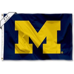 Michigan Team University Wolverines Small 2x3 Foot Flag