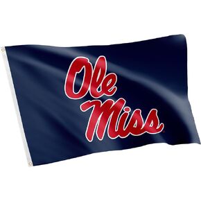 Desert Cactus University of Mississippi Flag Rebels Ole Miss U of M Flags Banners 100% Polyester Indoor Outdoor 3x5 (Style 2)