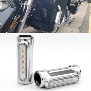 Autokun دراجة نارية الطريق السريع أضواء عالمية تناسب 1-1 / 4 "تحطم شريط التبديل LED بدوره إشارات DRL متوافق مع الطريق الملك شارع الإنزلاق داينا سبورتستر بجولة النصر الدراجات (زوج واحد)