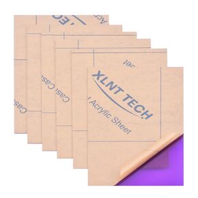 6 PCS Transparent Green Cast Acrylic Sheets 8" x 12" x 0.118", Plexiglass Plastic Sheet for Laser Cutting, Engraving Signs, DIY Projects.