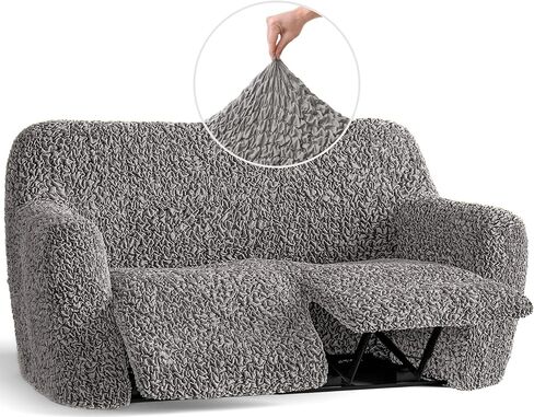 PAULATO BY GA.I.CO. Recliner Cover Stretch Chair Slipcover 1-Piece Cotton Recliner Chair Covers for Kids Protective and Soft Slip Cover Furniture Protector - Fuco Cotton Collection - Cream in Kuwait