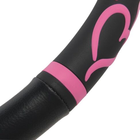 BDK Universal Fit Universal Love Story Steering Wheel Cover - Rubber (Love Story Pink) in Saudi Arabia