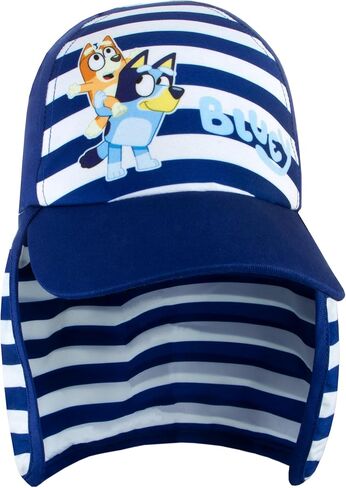 Bluey Sun Hat | Cute Summer Hat for Boys | Bingo Boys Beach Hat | Stripey Kids Sunhat Blue in Saudi Arabia