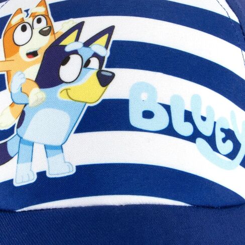 Bluey Sun Hat | Cute Summer Hat for Boys | Bingo Boys Beach Hat | Stripey Kids Sunhat Blue in Saudi Arabia