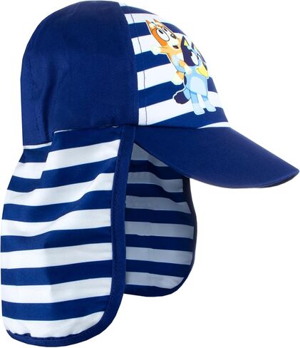 Bluey Sun Hat | Cute Summer Hat for Boys | Bingo Boys Beach Hat | Stripey Kids Sunhat Blue in Saudi Arabia