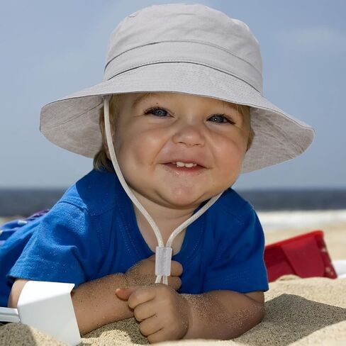 Baby Sun Hat for Boy Girl Toddler Summer Bucket Hat,Kids Sun Protection Beach Cotton Baby Hats in Saudi Arabia