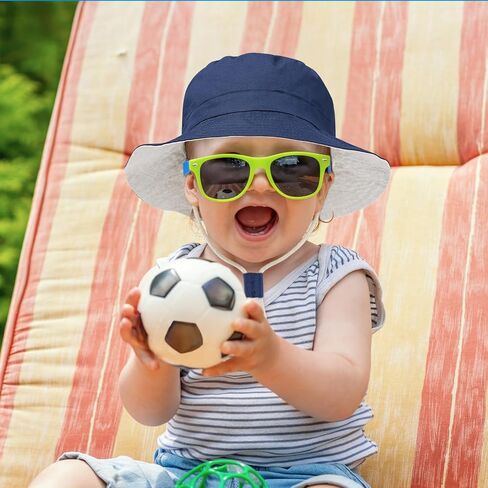 Baby Sun Hat for Boy Girl Toddler Summer Bucket Hat,Kids Sun Protection Beach Cotton Baby Hats in Saudi Arabia