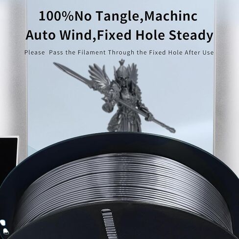 Silk PLA Filament 1.75mm Bundle 4KG,Shiny Silk Grey 3D Printer Filament, 1kg(2.2lbs)/Spool, 4-Spools Pack, Dimensional Accuracy +/- 0.02mm, 3D Printing Filament Fits for Most 3D Printers (Silk Grey*4) in Saudi Arabia