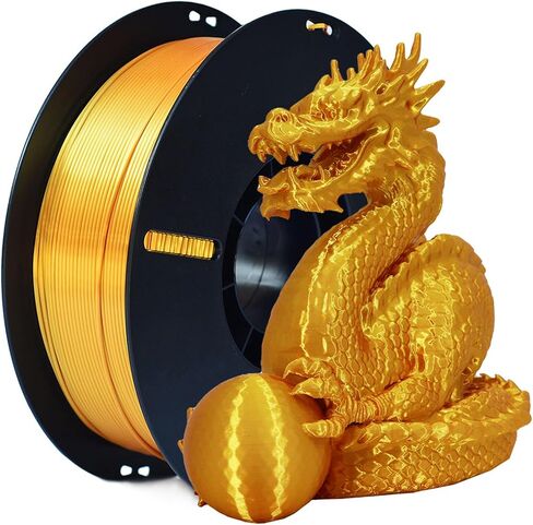 Silk PLA Filament 1.75mm Bundle 4KG,Shiny Silk Grey 3D Printer Filament, 1kg(2.2lbs)/Spool, 4-Spools Pack, Dimensional Accuracy +/- 0.02mm, 3D Printing Filament Fits for Most 3D Printers (Silk Grey*4) in Saudi Arabia