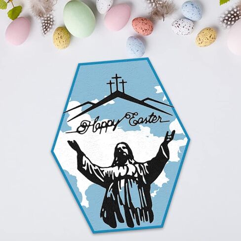 Estivaux عيد الفصح الدين الصليب يموت التخفيضات لصنع بطاقة، عيد الفصح يسوع الصليب قطع يموت التعاطف المعمودية الصلاة يموت لسكرابوكينغ بطاقات DIY ألبوم الصور الزينة الحرفية in Kuwait