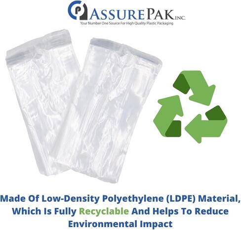 كيس إنتاج بلاستيكي للخبز والبقالة - 4 × 2 × 8 بوصة - 1000 كيس - 0.95 مل - لون طبيعي - بدون فتحات تهوية LDPE in Kuwait