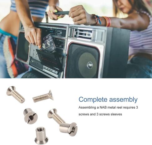 24Pcs Nab HUB Screw Set, High Hardness Metal Screws Fasteners Kit, Stainless Steel Easy to Install Universal 10.5inch 1 4inch Nab Screw Set for 3M AMPEX TEAC RMGI in Saudi Arabia