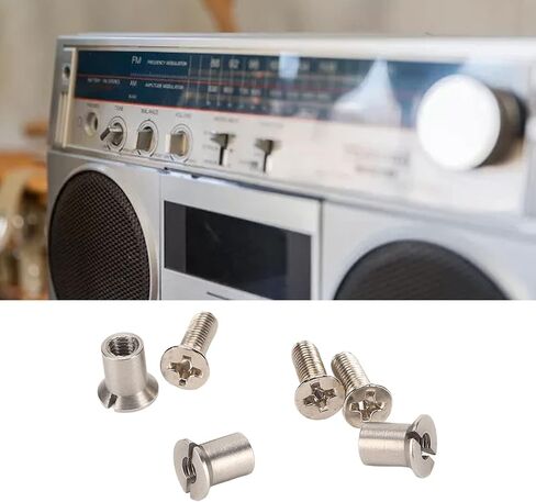 24Pcs Nab HUB Screw Set, High Hardness Metal Screws Fasteners Kit, Stainless Steel Easy to Install Universal 10.5inch 1 4inch Nab Screw Set for 3M AMPEX TEAC RMGI in Saudi Arabia
