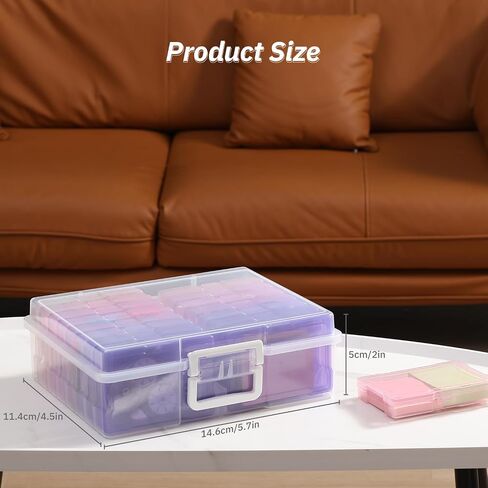 4"x6" Photo Storage Box with Handle photo and craft keeper storage box 16 Inner photo case Large Gradient in Saudi Arabia