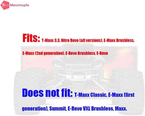 Mesimsple 2 قطعة عمود محرك T-Maxx Revo E-Maxx لـ 1/10 T-Maxx E-Revo E-Maxx (الجيل الأول) جزء ترقيات عمود الدفع الأمامي والخلفي CVD in Saudi Arabia