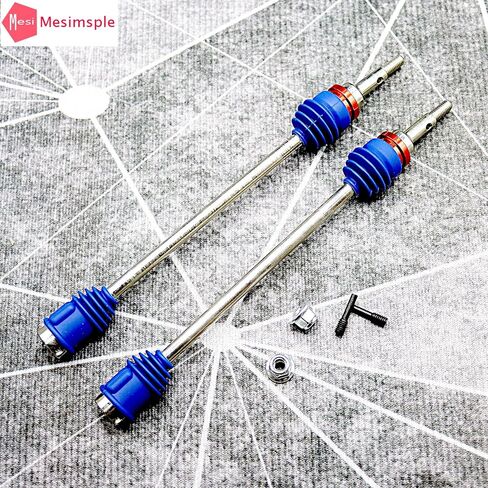 Mesimsple 2 قطعة عمود محرك T-Maxx Revo E-Maxx لـ 1/10 T-Maxx E-Revo E-Maxx (الجيل الأول) جزء ترقيات عمود الدفع الأمامي والخلفي CVD in Saudi Arabia
