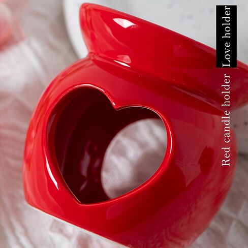 Carakey Votive TeaLight Candle Holders Tea Light Candle Stands for Home Decor Tabletop Centerpiece Decorative Gifts for Mother mom, Red Heart in Saudi Arabia