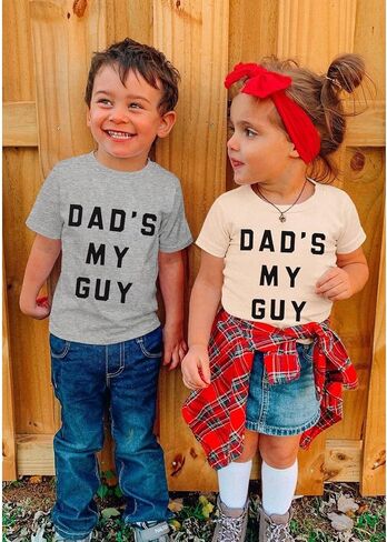 BOUTIKOME Dad’s My Guy Shirts Toddler Baby Boy Girl Fathers Day T-Shirts Funny Summer Tops Short Sleeve Casual Tees in Saudi Arabia