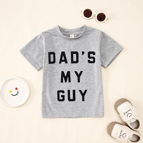 BOUTIKOME Dad’s My Guy Shirts Toddler Baby Boy Girl Fathers Day T-Shirts Funny Summer Tops Short Sleeve Casual Tees in Saudi Arabia