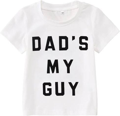 BOUTIKOME Dad’s My Guy Shirts Toddler Baby Boy Girl Fathers Day T-Shirts Funny Summer Tops Short Sleeve Casual Tees in Saudi Arabia