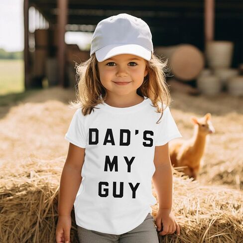 BOUTIKOME Dad’s My Guy Shirts Toddler Baby Boy Girl Fathers Day T-Shirts Funny Summer Tops Short Sleeve Casual Tees in Saudi Arabia