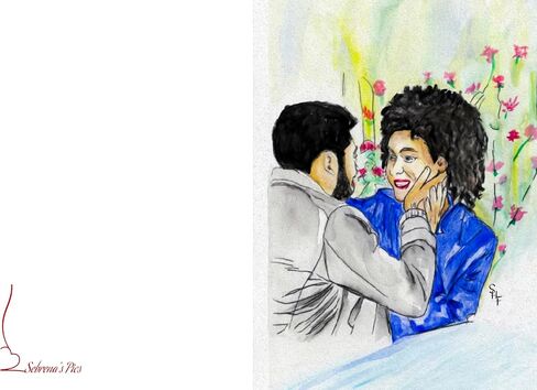 بطاقة تهنئة من Sebrena's Pics لأي مناسبة، بطاقة تهنئة، بطاقة الذكرى السنوية، بطاقة الخطوبة، بطاقة الزفاف، بطاقة دش الزفاف، بطاقة الزوجين، بطاقة عيد الحب طباعة فنية بالألوان المائية in Saudi Arabia